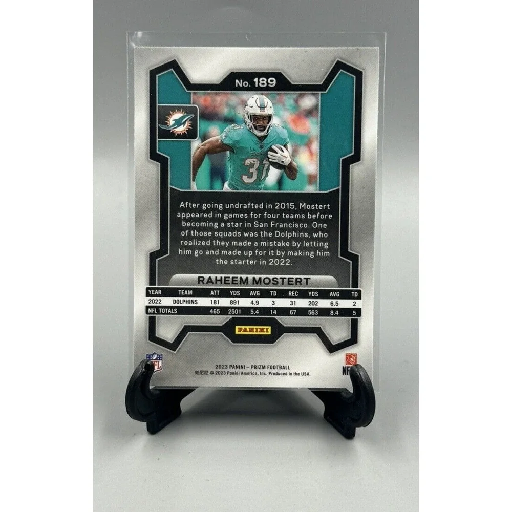 2023 Panini Prizm Raheem Mostert Miami‎ Dolphins #189